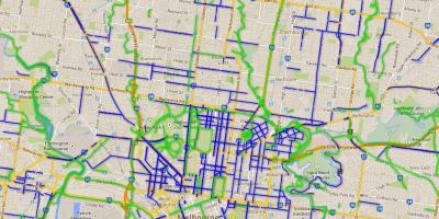 Ścieżki rowerowe Melbourne mapie