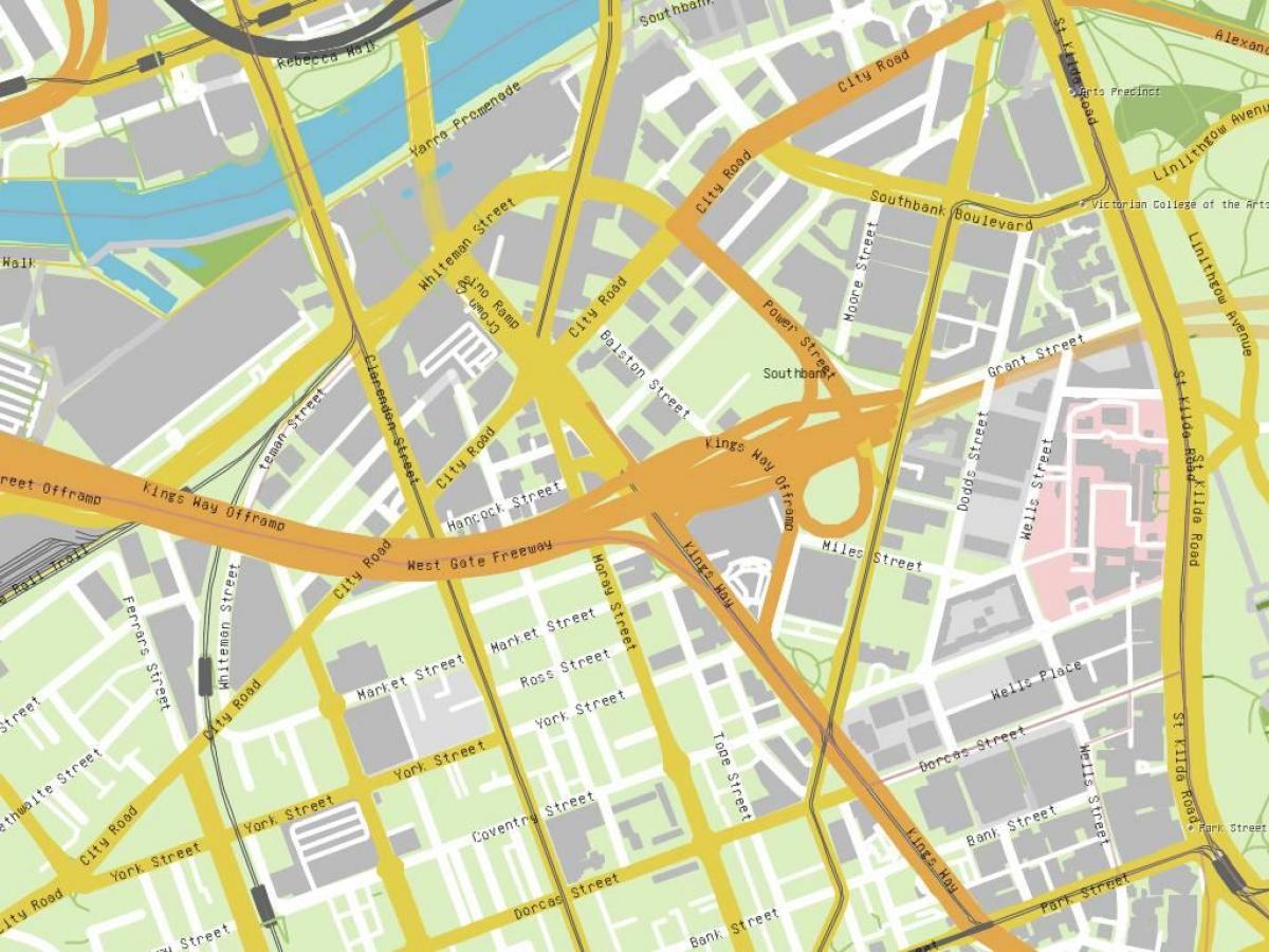 korona Melbourne na mapie