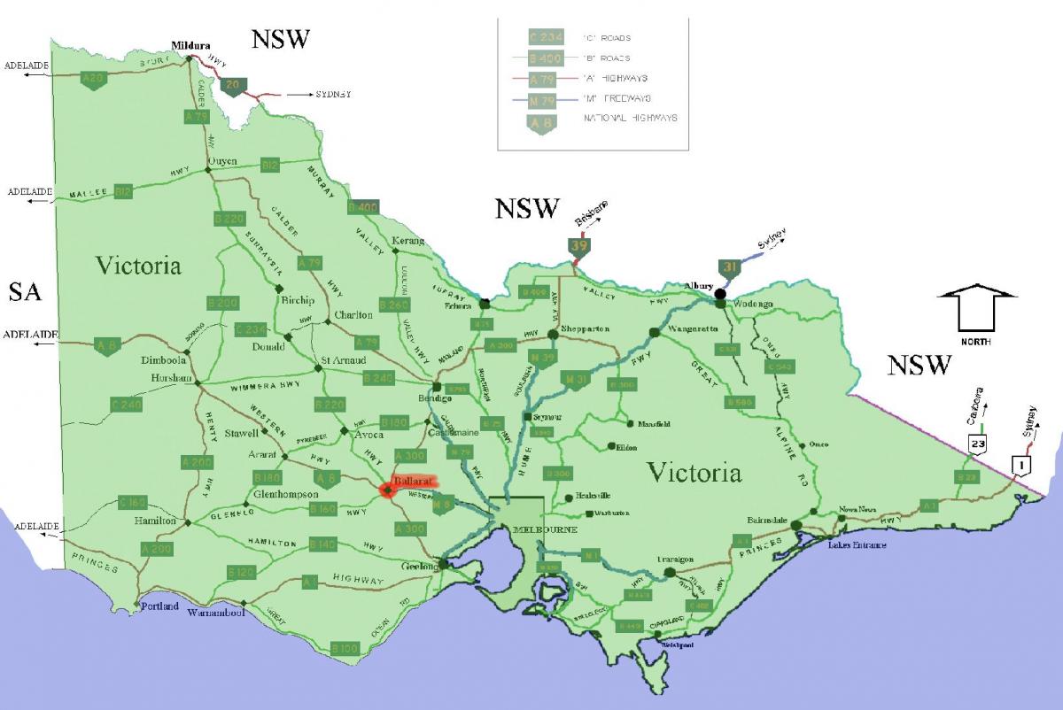 kody pocztowe Victoria mapie