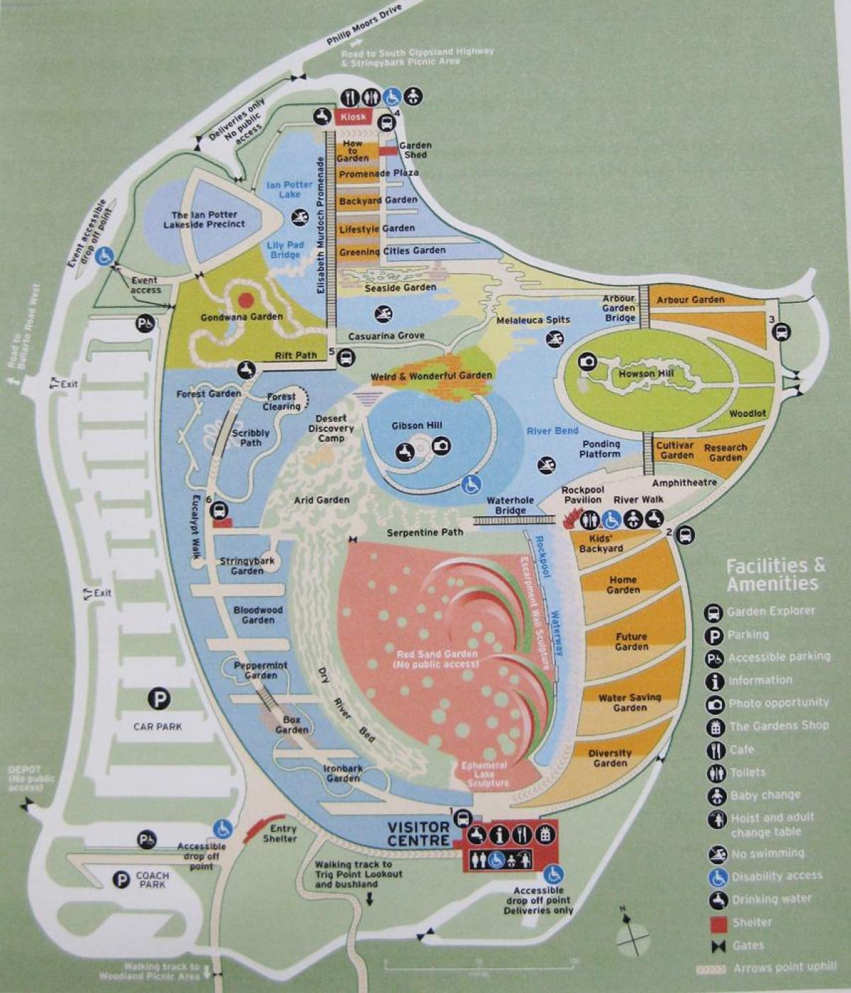 Royal Botanic gardens na mapie