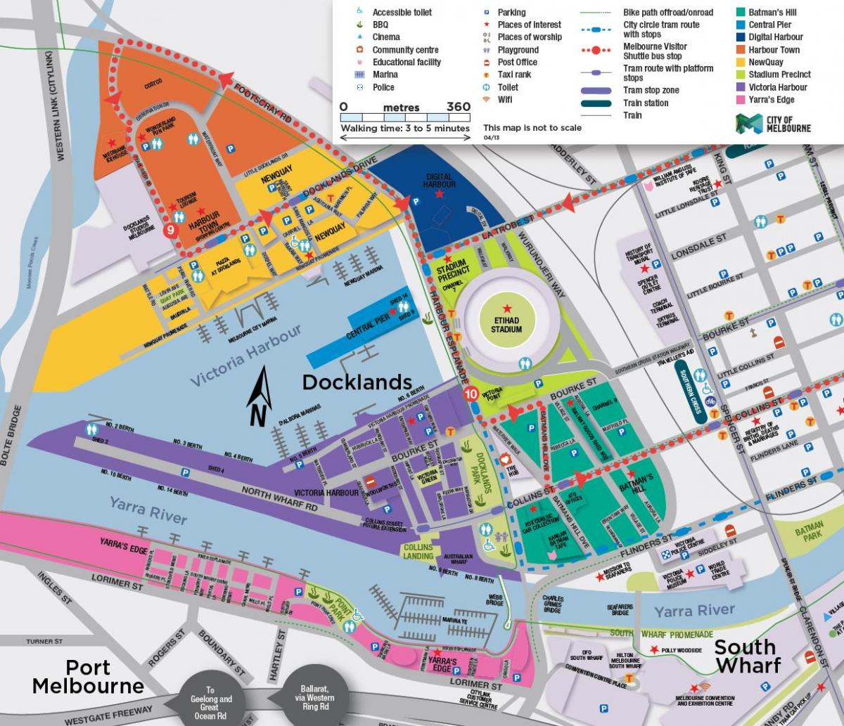 docklands Melbourne mapie