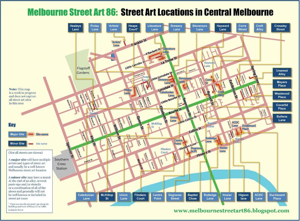 Droga Melbourne mapie