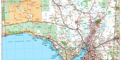 Mapa Południowej Australii
