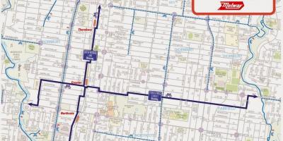 Mapa wypożyczalni rowerów Melbourne