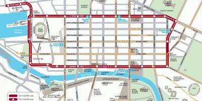 Miasto Melbourne Kolejowa zawias mapie