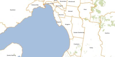 Mapa rad Melbourne