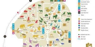 Mapa zoo w Melbourne